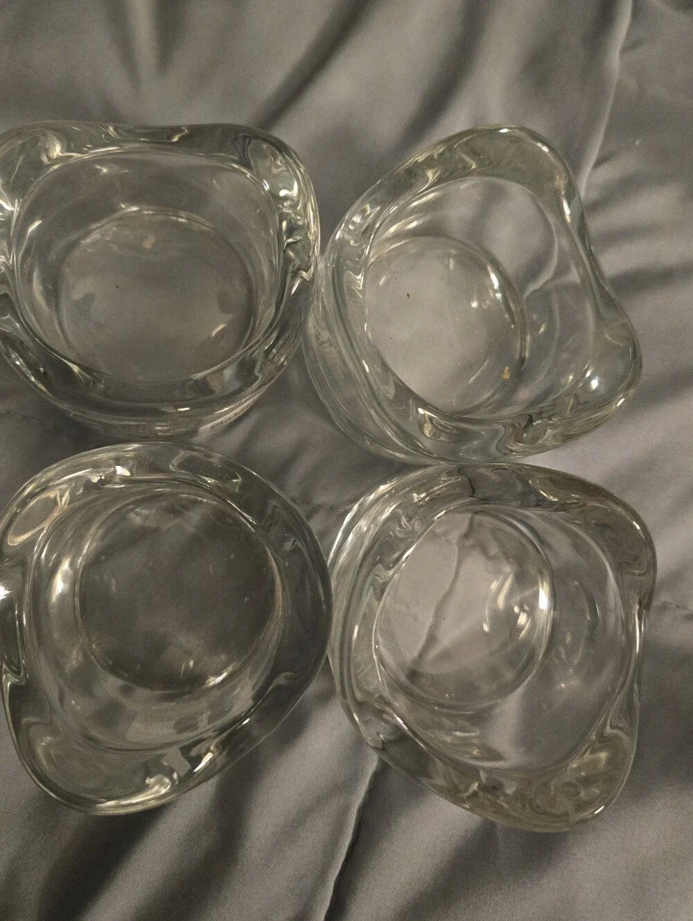 IKEA Heavy Glass Tealight Candle Holders for All Seasons Set Of 4